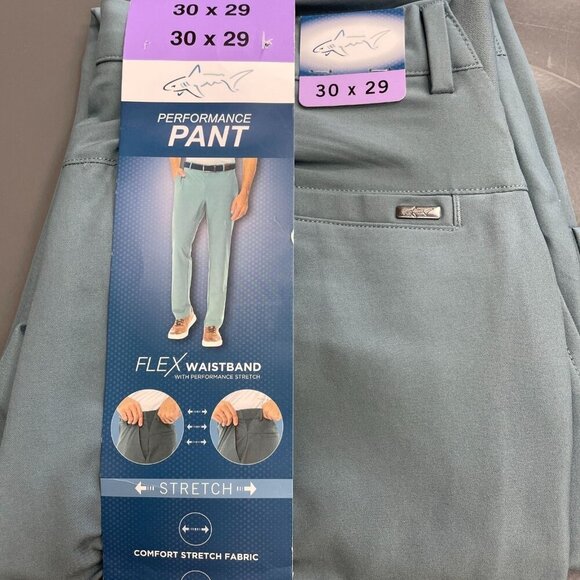 NEW Greg Norman Flex Waistband Men's 30x29 Performance Pants Comfort Stretch - Picture 2 of 8